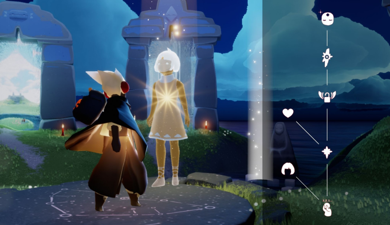 光遇在晨岛怎么遁地