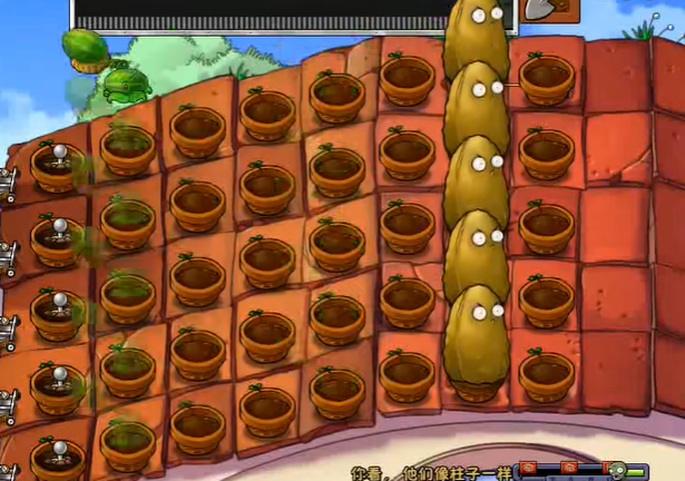 植物大战僵尸他们像柱子一样在哪