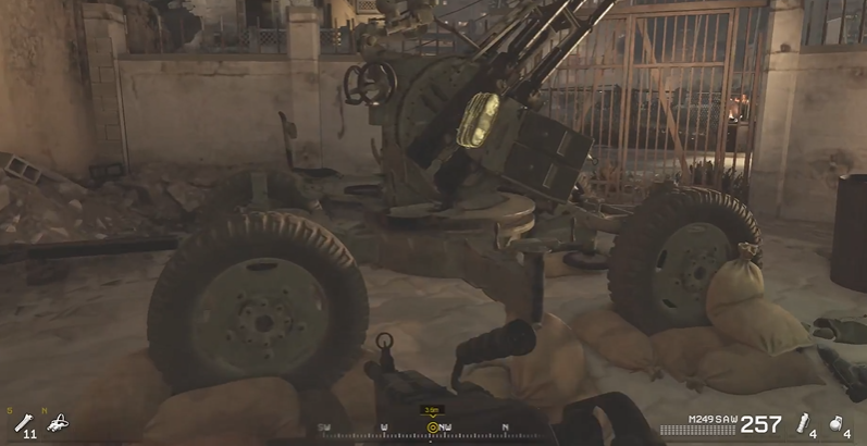 使命召唤4摧毁防空炮怎么用