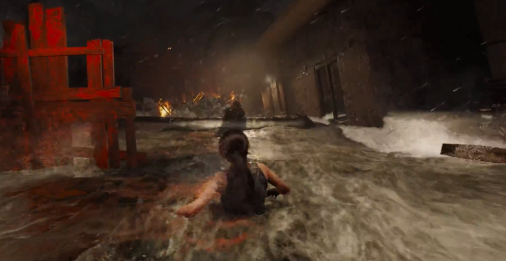 古墓丽影11洪水爬墙怎么过