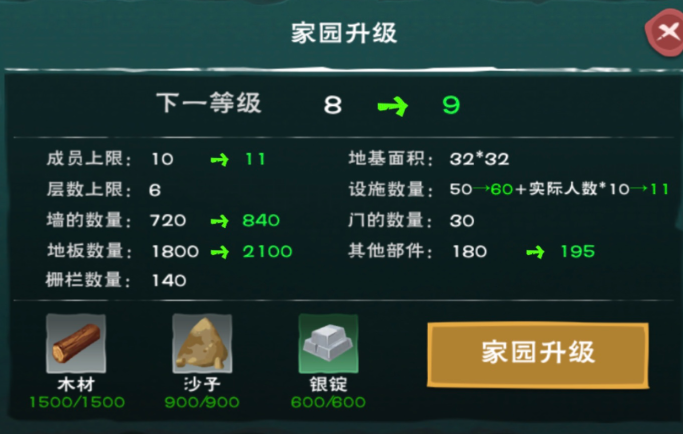 创造与魔法家园怎么升级